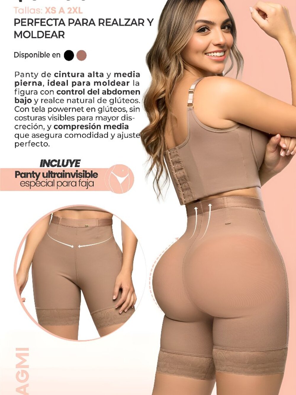 XS Fantastica HalfLeg Faja Invisible Best Shaper + Thong Colombian BBL Stagmi!